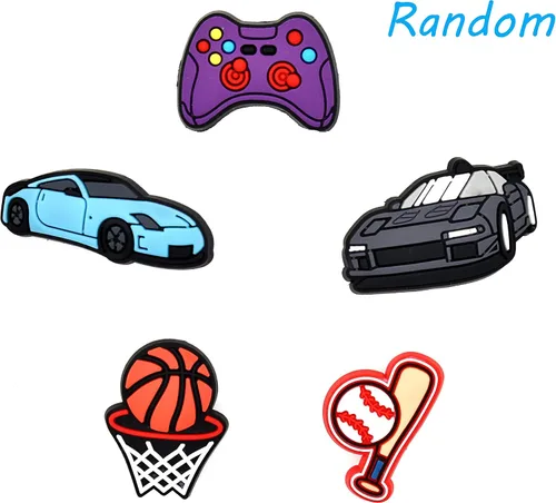 Miniatura 6 de Ibuclein Lot of Random Shoe Charms 4060100150185200pcs Different Mixed Shoe Charm Decorations Lovely Cool PVC Animals Flowers Balls Letters Numbers