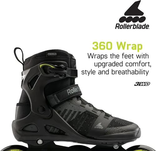Miniatura 6 de Rollerblade Macroblade 110 3WD - Patines en línea para hombre y adulto, color negro y lima, patines en línea de rendimiento