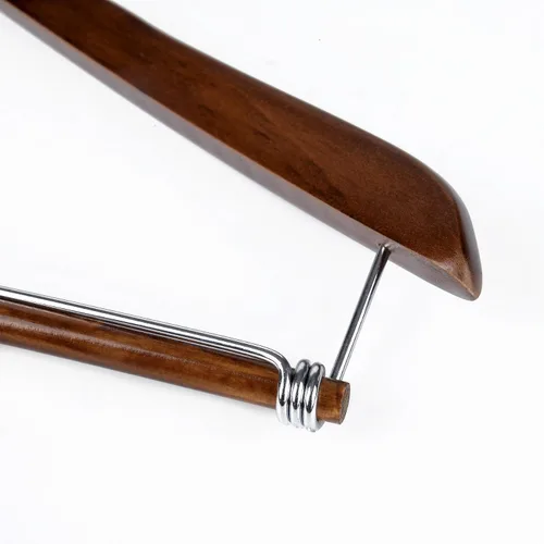 Miniatura 6 de Quality Hangers Perchas de madera hermosas y resistentes para abrigos, perchas curvas, ideales para viajeros, colgador resistente con barra