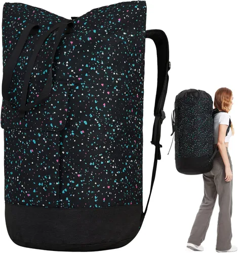Miniatura 7 de Bolsas de lavandería extra grandes y resistentes, mochila de lavandería universitaria de 115 litros, bolsa de lavandería grande con correas