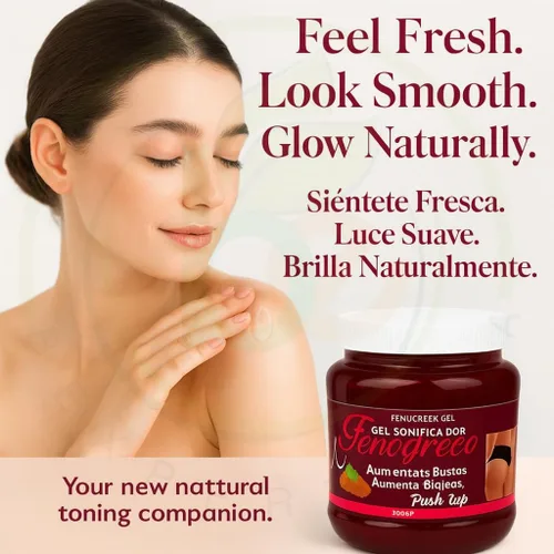 Miniatura 5 de Gel tonificante Fenogreco (fenogreco) - 8.82 oz - 100% natural con semillas de fenogreco reales - Sensación hidratante y tonificante - Gel cosmético