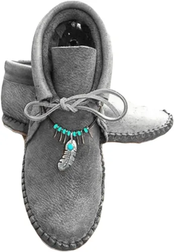 Miniatura 9 de Ladmiple Botas de tobillo para mujer, sin tacón, casual, con cremallera lateral, botas cortas vaqueras occidentales, zapatos para caminar V-Caqui