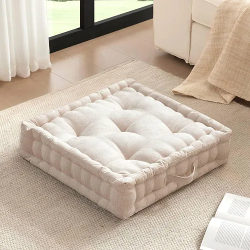 Miniatura 21 de Intelligent Design Azza Almohada de Piso, Cojines Grandes para Sentarse para Adultos, Almohada de Piso para Meditación o Yoga, Chenille Lustroso