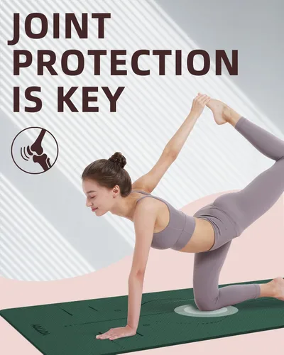 Miniatura 5 de YOTTOY Esterilla de Yoga, 72"x 32"x1/3" Extra Ancha Antideslizante para Ejercicio Fitness Yoga, Esterillas Ecológicas de TPE para Ejercicio