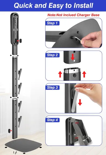 Miniatura 5 de Haturi Soporte de vacío para Dyson Gen5 V15 V12 Detect V11 V10 V8 V7 V6, soporte de vacío y soporte de almacenamiento de metal con diseño de cable