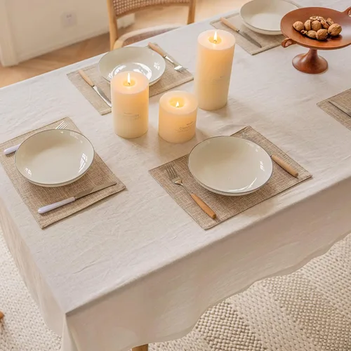 Miniatura 13 de Juego de 6 manteles individuales resistentes al calor para mesa de comedor y cocina de Home Brilliant, manteles individuales para mesa de comedor