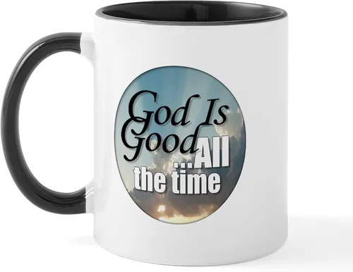 Miniatura 5 de CafePress Taza de café de cerámica de 11 oz (11.0 fl oz) con texto en inglés "God Is Good