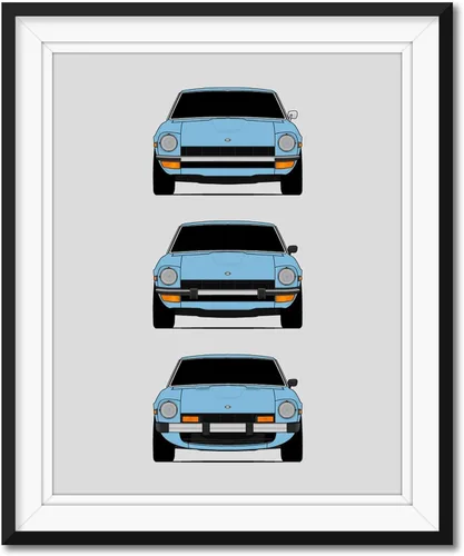 Miniatura 2 de Custom Car Posters Póster hecho a mano compatible con Datsun 240Z 260Z 280Z, generaciones e impresión de Datsun S30/Nissan S30 (Nissan Fairlady Z)