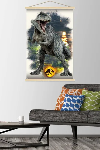 Miniatura 2 de Trends International Jurassic World: Dominion - Póster de pared focal Giganotosaurus, 22.375 x 34 pulgadas, paquete de impresión premium y colgador