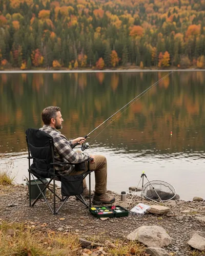 Miniatura 2 de KingCamp Silla plegable de campamento de gran tamaño, resistente 450 libras con soporte lumbar, asiento acolchado con soporte para tazas y bolsa