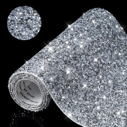 Miniatura 8 de Calcomanías de diamantes de imitación brillantes, diamantes de imitación para manualidades, calcomanías autoadhesivas para automóvil, decoración