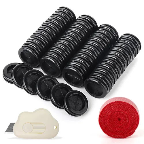 50 ojales de goma de 1 pulgada, orificios de perforación, tapones de orificio para cortafuegos, tapones de goma para agujeros de varios tamaños con