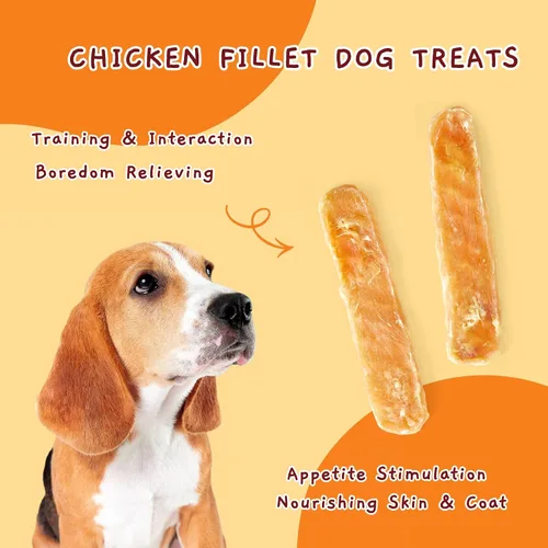 Miniatura 6 de Jungle Calling Dog Treats - Golosinas de entrenamiento de carne seca de pollo, aperitivos tostados lentos para perros medianos y grandes, golosinas