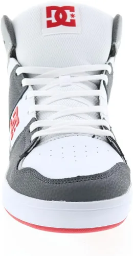 Miniatura 4 de DC Zapatos deportivos de skate de caña alta para hombre, BlancoGrisRojo (Wyr)