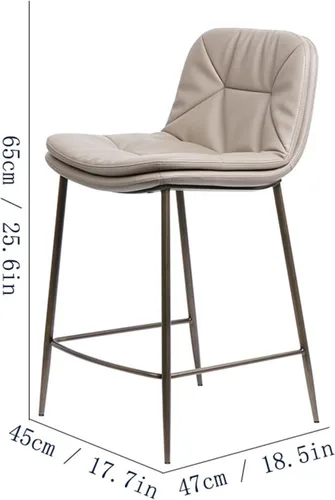 Miniatura 3 de Tall Bar Stools Bar Chair Modern Minimalist Metal High Stool Home Double Cushion Back Chair Home Restaurant Kitchen Bar Table Chair Kitchen Counter