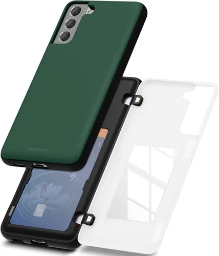 Miniatura 102 de GOOSPERY Funda tipo cartera para Samsung Galaxy S22 Ultra, [tarjetero] parachoques magnético de puerta con cierre automático, cubierta protectora