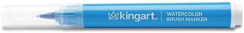 Miniatura 4 de KINGART Rotuladores de acuarela de punta de pincel con estuche, 12 colores, barril ancho para una fácil sujeción, tinta no tóxica a base de agua