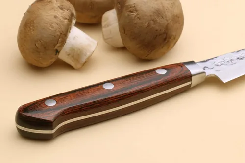 Miniatura 8 de Yoshihiro VG10 Cuchillo de utilidad para pelar de acero inoxidable de Damasco martillado de 16 capas (3.2" (80mm))