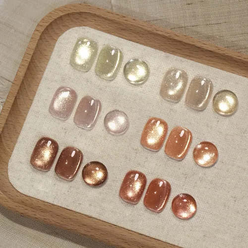 Miniatura 21 de GAOY Juego de esmaltes de uñas de gel con purpurina de ojo de gato con imán y galaxia colorida para ojos de gato holográficos, manicura de gel