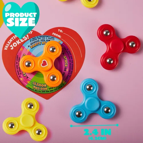 Miniatura 5 de JOYIN 28 unidades de juguete antiestrés con tarjetas de regalo, juguete de dedo con spinner para niños, juguete de favor de fiesta para intercambio