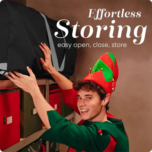 Miniatura 7 de Bolsa de almacenamiento para árbol rodante Handy Laundry - Para árbol de Navidad artificial de 9 pies. Bolsa con cierre, asas de transporte y ruedas