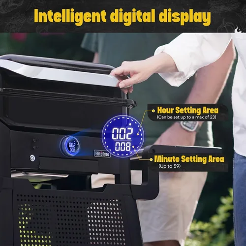 Miniatura 4 de Volteq - Parrilla eléctrica inteligente, 1500 W, 650 °F, barbacoa sin humo para interiores y exteriores, control digital y sonda de carne, todo