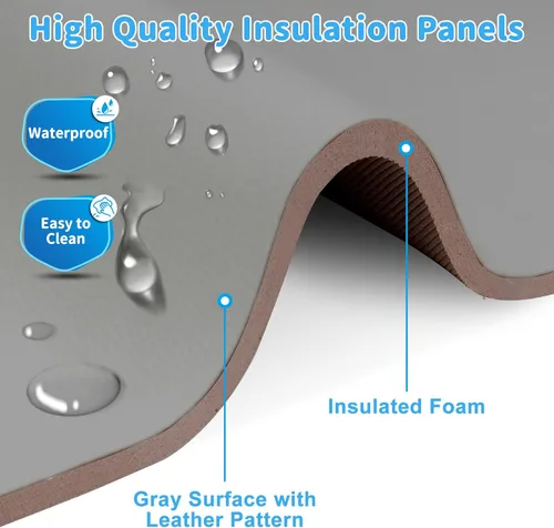 Miniatura 4 de Air Jade Paneles laterales de aire acondicionado para ventana, paneles laterales de espuma de aislamiento envolvente extra anchos de 4 pies para Gris