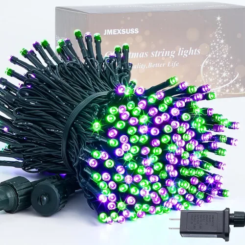Miniatura 15 de JMEXSUSS Guirnalda de 250 luces LED que cambian de color, 11 modos, luces cálidas y multicolor para árbol de Navidad con luces de Navidad remotas al