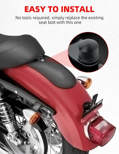 Miniatura 6 de Amazicha Kit de montaje de tuerca de tornillo de acero inoxidable negro compatible con Harley Davidson Touring Sportster Softail Dyna 1996-2026