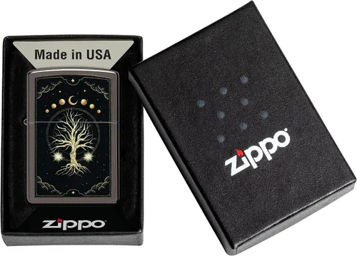 Miniatura 6 de Zippo Mystic Nature Design - Encendedor de bolsillo Black Ice