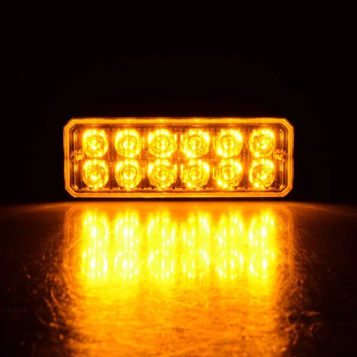 Miniatura 5 de CORP 40X Amber 12 LED súper delgado de advertencia de emergencia intermitente, barra de luz estroboscópica, montaje en superficie, coche, camión