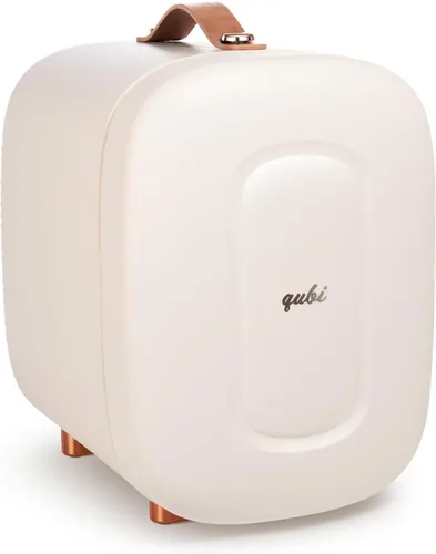 QUBI Mini nevera, refrigerador compacto profesional para el cuidado de la piel, mini cosméticos, maquillaje, 5 litros (blanco crema, 5L)