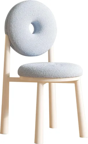 Miniatura 36 de Donut Dining Chairs,Makeup Chair,Kitchen Room Chairs Nordic Back, Dining Room with Metal Legs,Living Room Chair for Home Bedroom Cream Wind Brownish