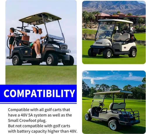 Miniatura 4 de Cargador de batería de carrito de golf de 36 V 5 A para baterías de plomo-ácido de 36 voltios con tecnología de carga de 4 etapas, carga rápida