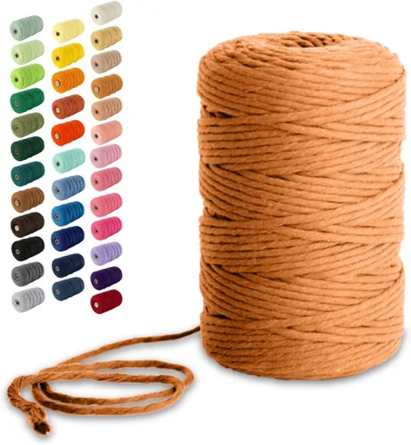 Miniatura 71 de Nook Theory - Cuerda de macramé de 3 mm, 220 yardas de cuerda de algodón, hilo de 4 mm y 5 mm, cuerda para manualidades, perfecta para colgantes