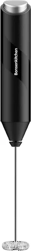 Miniatura 9 de Bonsenkitchen Espumador de leche de mano con soporte, espumador de café eléctrico, varilla espumadora de mano portátil mezclador de bebidas