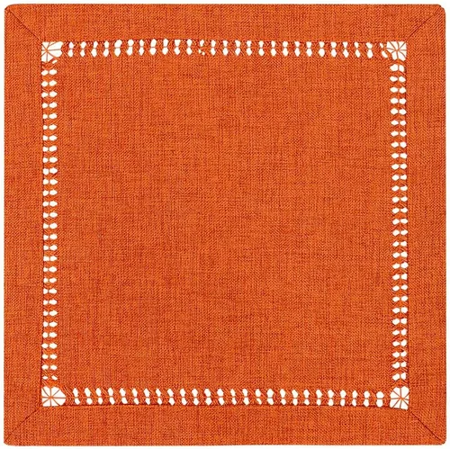 Miniatura 6 de Grelucgo - Camino de mesa o cubierta de tocador rectangular hecha a mano, color naranja