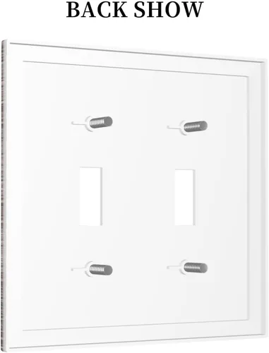 Miniatura 601 de Placa Decorativa de Pared de Granja Rústica con Cuerno de Madera para Puerta de Granero 1 Banda Duplex Cubiertas de Toma Eléctrica Soltera