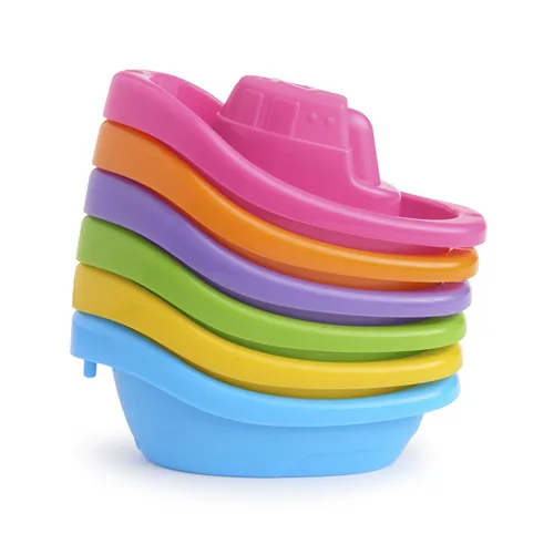 Miniatura 3 de Juguete de baño Munchkin, pequeño tren de botes, cantidad 6