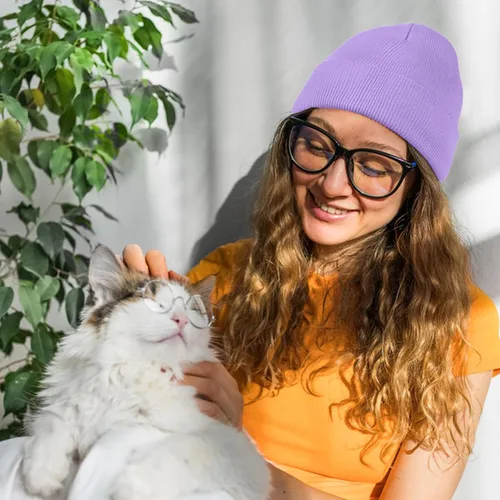 Miniatura 3 de American Trends Gorro para hombre y mujer, gorro de punto suave y lindo con diseño de calavera