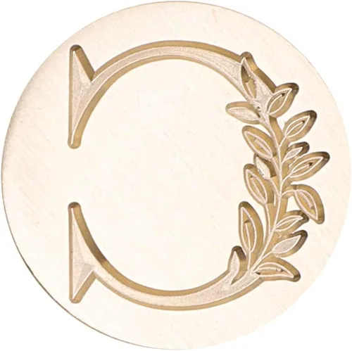 Miniatura 3 de SWANGSA Sello de cera con letra inicial del alfabeto C, sello de sellado de letras botánicas elegantes vintage para invitación de fiesta de boda