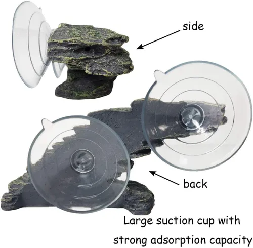 Miniatura 5 de kathson Plataforma para tomar el sol de tortuga, rampa de escalada de tortugas para bebé, esquisto, reptiles, muelle, terraza, piedra, pequeño