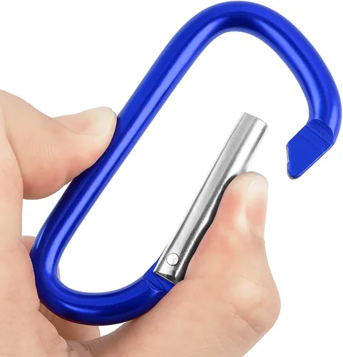 Miniatura 4 de GOGO 48PCS mosquetón clip de llavero de 3 pulgadas, gancho de mosquetón de metal de aluminio en forma de D