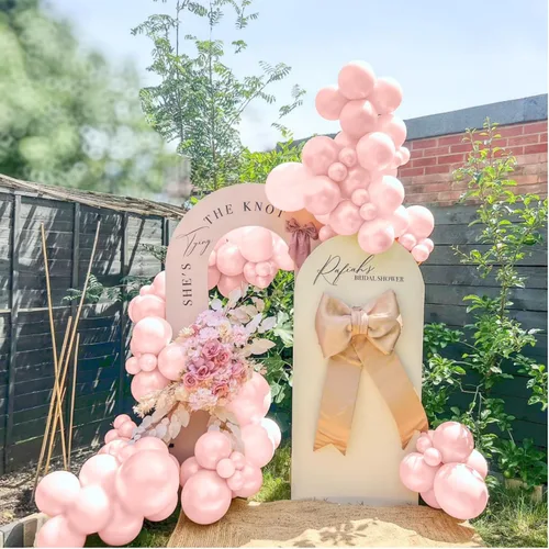 Miniatura 9 de IHEPYQ Globos bronceados de doble relleno, guirnalda marrón nude, albaricoque, diferentes tamaños, kit de arco de globos neutros para oso