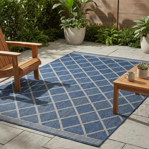 Miniatura 33 de FH Home Alfombra plana tejida para exteriores, impermeable, fácil de limpiar, resistente a las manchas, hilo de polipropileno de alta calidad