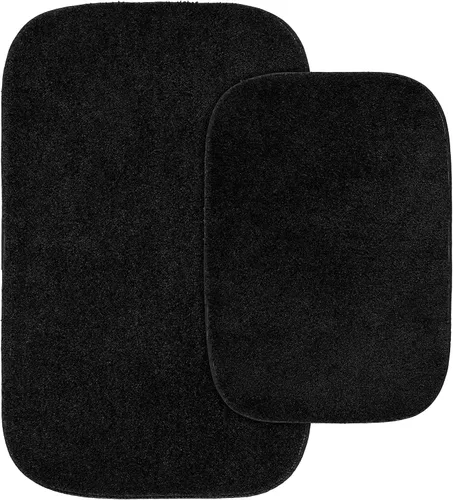 Miniatura 125 de Garland Rug 2 alfombras de baño tradicionales de nailon lavables color morado (17 x 24 pulgadas, 21 x 34 pulgadas), suaves, absorbentes y elegantes