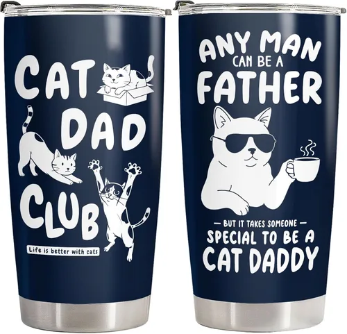 Miniatura 17 de 34HD Regalos para el Día del Padre de parte de su hija, vaso de viaje aislado de dinosaurio Dadasaurus, vaso de 20 onzas, divertido regalo de Vaso