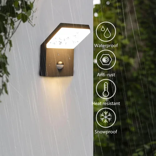 Miniatura 3 de Luces de pared para exteriores con sensor de movimiento, luz LED de porche de 1500 lm con detector PIR ajustable, aplique de pared exterior