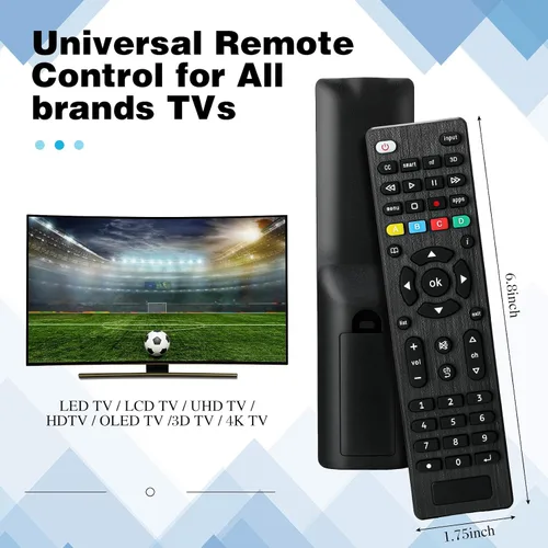 Miniatura 2 de Paquete de 1 control remoto universal de repuesto compatible con todos los Smart TV LED, LCD, HDTV, serie 3D, para motel, hotel, hogar de ancianos