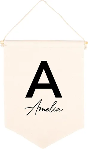 Miniatura 39 de Andaz Press Cartel de lienzo colgante – Tapiz de alfabeto y animales para colgar en la pared para bebé niña y niño, decoración de pared de guardería